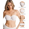 image:imagePopilush Strapless Bras for Women Sheer Mesh See Through Bra Non Slip Underwire Unlined No Padding Sexy ComfortableWhite