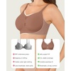 image:imagePopilush Womens Wireless Push Up Bra No Underwire Comfortable Supportive Mesh Crossover Bralette Seamless Everyday Tshirt BraBrown