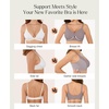 image:imagePopilush Womens Wireless Push Up Bra No Underwire Comfortable Supportive Mesh Crossover Bralette Seamless Everyday Tshirt BraGrey