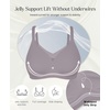 image:imagePopilush Womens Wireless Push Up Bra No Underwire Comfortable Supportive Mesh Crossover Bralette Seamless Everyday Tshirt BraGrey