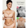 image:imagePopilush Womens Wireless Push Up Bra No Underwire Comfortable Supportive Mesh Crossover Bralette Seamless Everyday Tshirt BraLeopard Skin