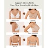 image:imagePopilush Womens Wireless Push Up Bra No Underwire Comfortable Supportive Mesh Crossover Bralette Seamless Everyday Tshirt BraNude