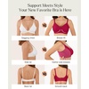 image:imagePopilush Womens Wireless Push Up Bra No Underwire Comfortable Supportive Mesh Crossover Bralette Seamless Everyday Tshirt BraRed