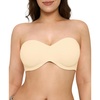 image:imagePopilush Strapless Bra Unlined Underwire No Padding AntiSlip Womens Bandeau Bra Light Support Everyday Bras ComfortableBeige  Unlined