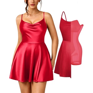 image:imagePopilush A Line Mini Corset Dress  Shapewear Tummy Control for Birthday Party Cocktail Date Night Outfits ClubRed